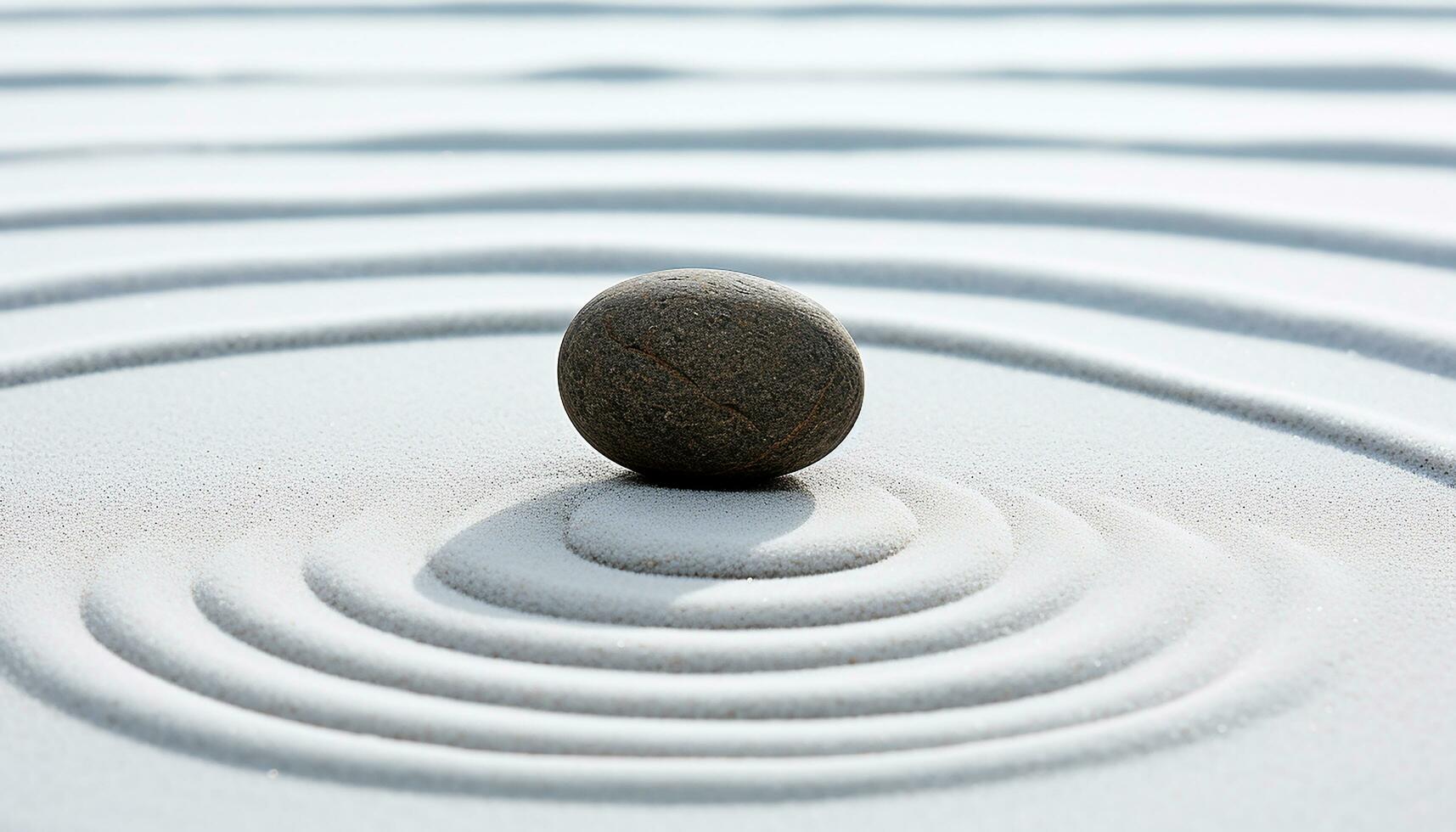 ai generato Meditare pietra porta equilibrio, armonia, e la tranquillità generato di ai foto