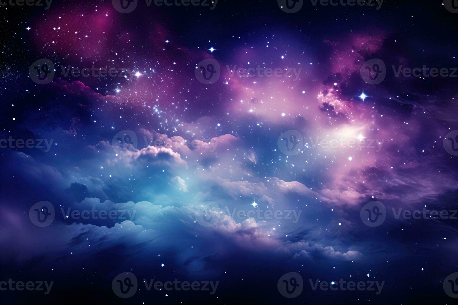 ai generato astratto cosmo sfondo nebulosa galassia latteo modo, universo nel blu e viola colori foto