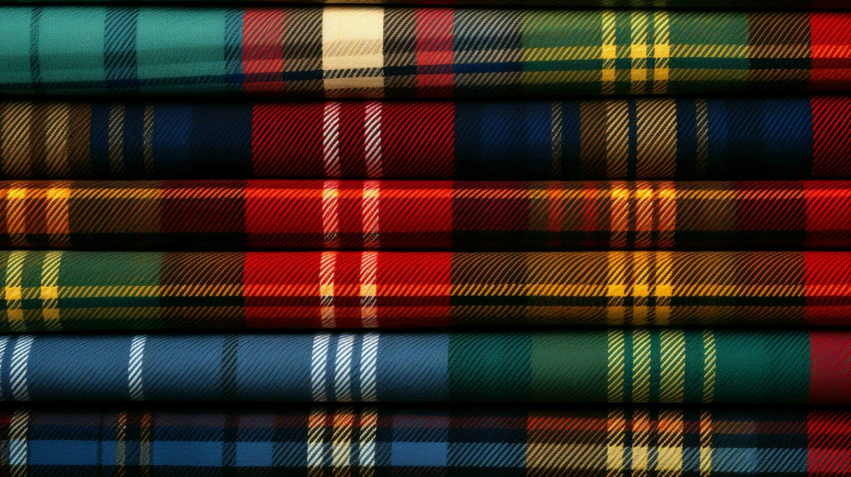 ai generato plaid modelli sfondo foto