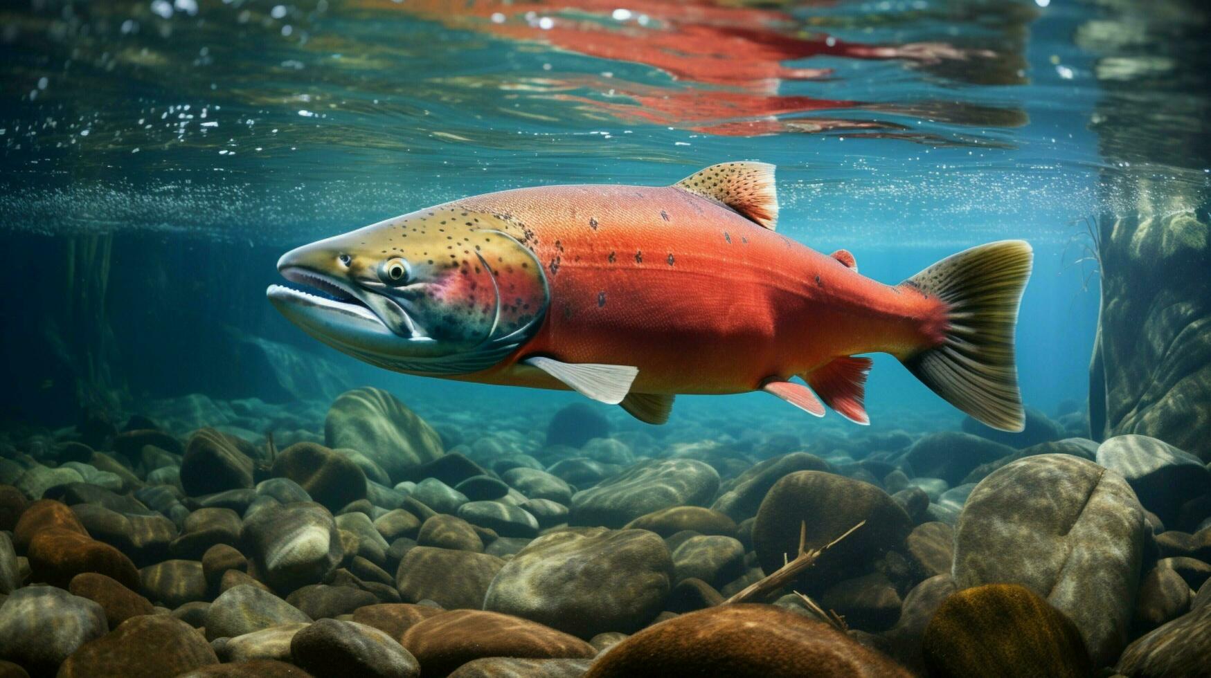 ai generato salmone sfondo foto