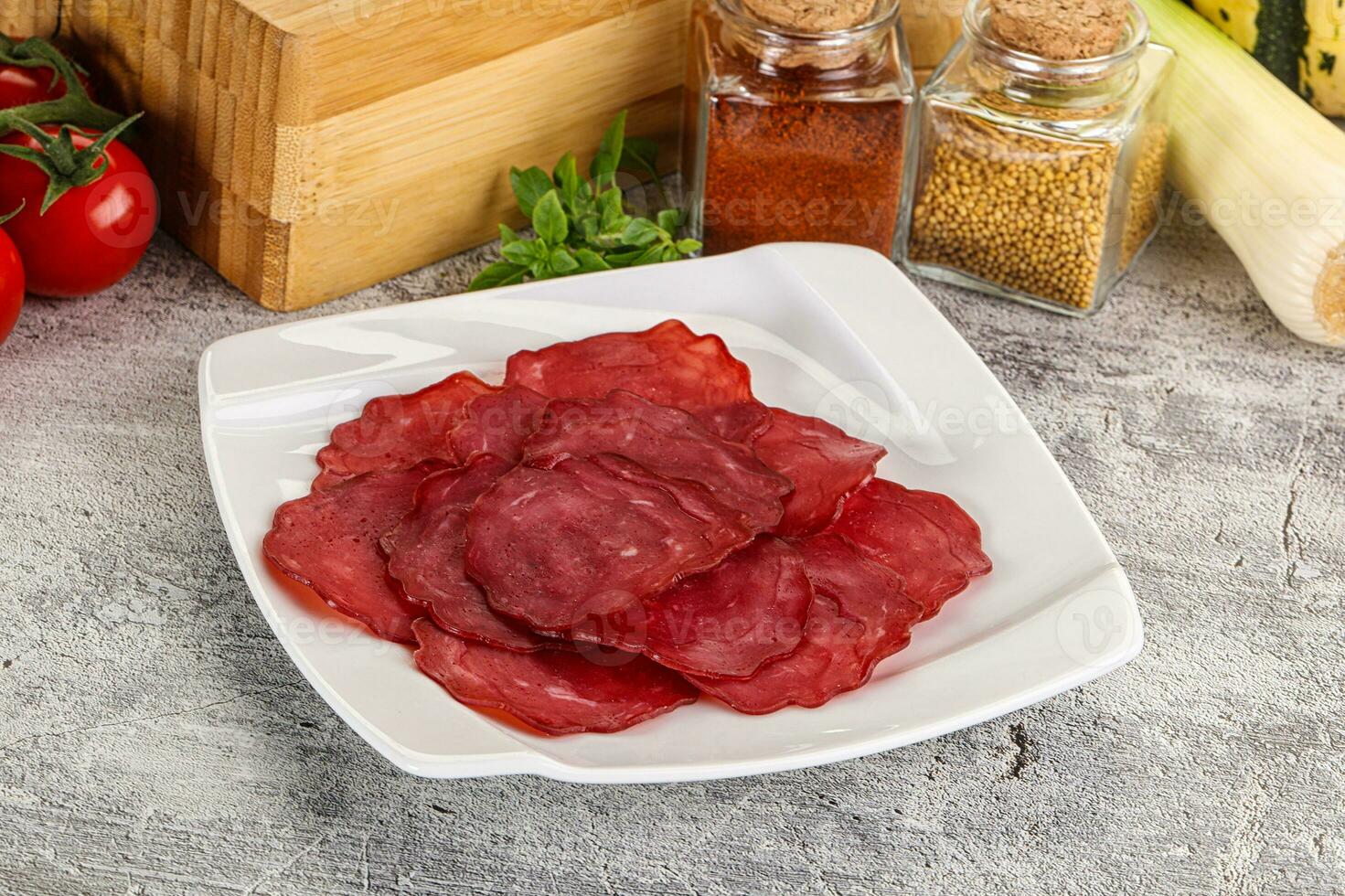 affumicato Manzo carne - pastrami fette foto