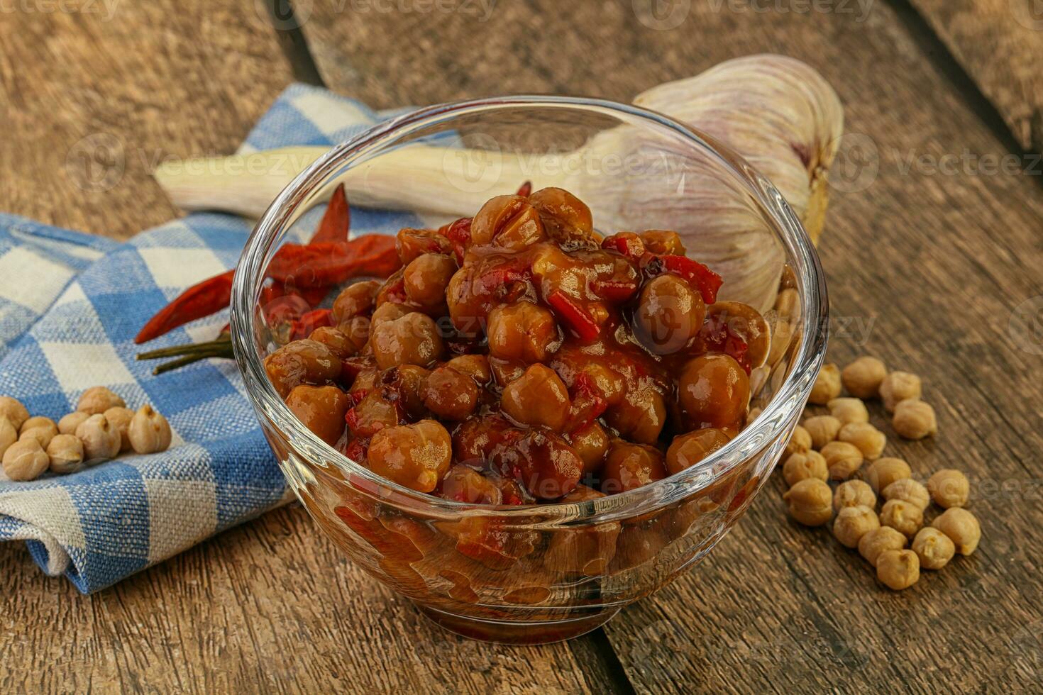 al forno cece con pomodoro salsa foto