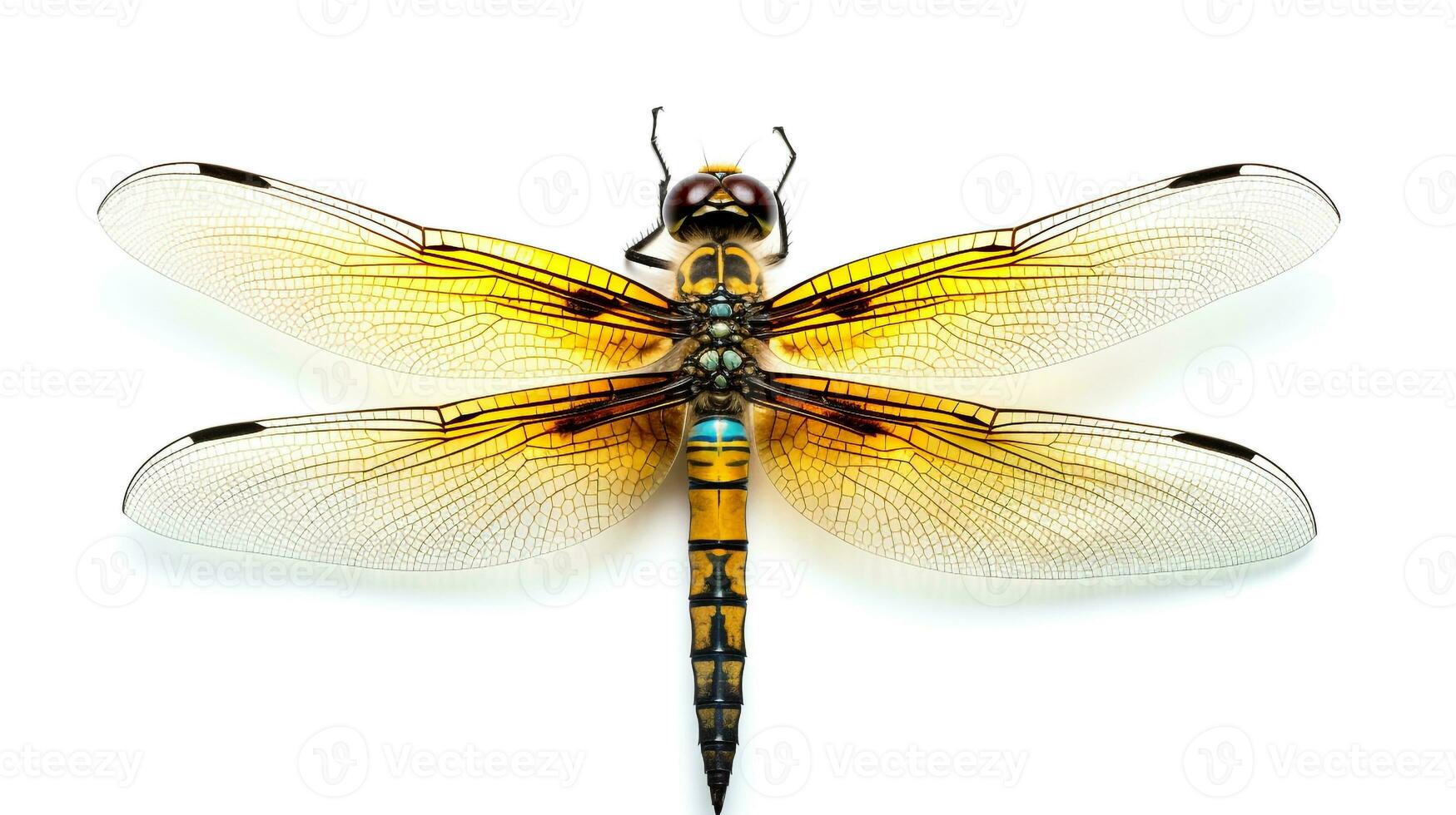 ai generato foto di libellula isolato su bianca sfondo. generativo ai