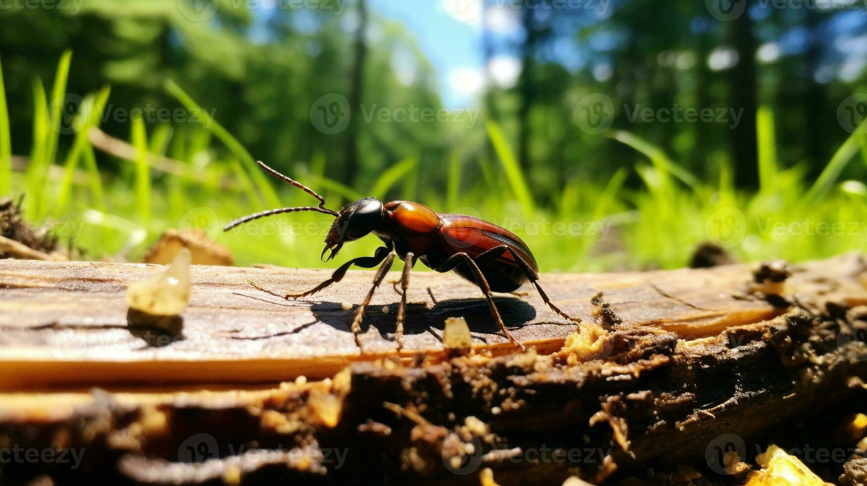 ai generato foto di rove scarafaggio su un' terra. generativo ai