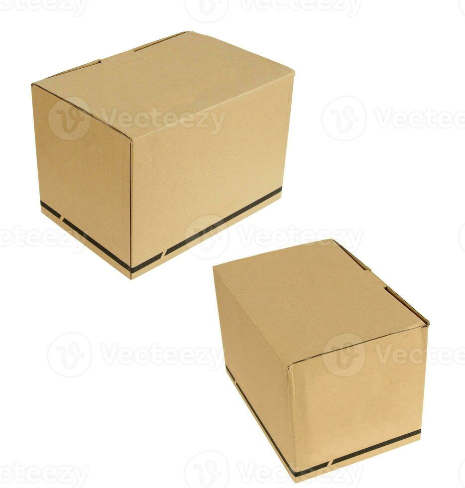 scatole su bianca foto