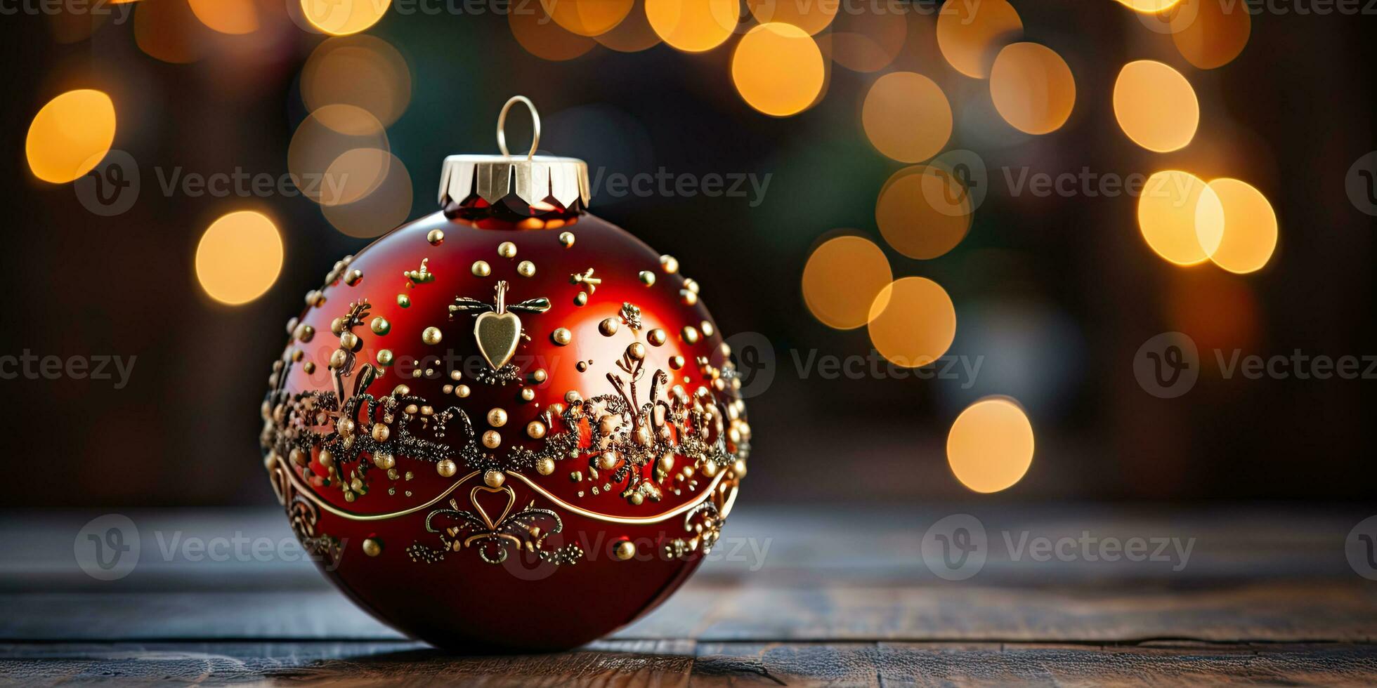 ai generato Natale decorazione albero foto
