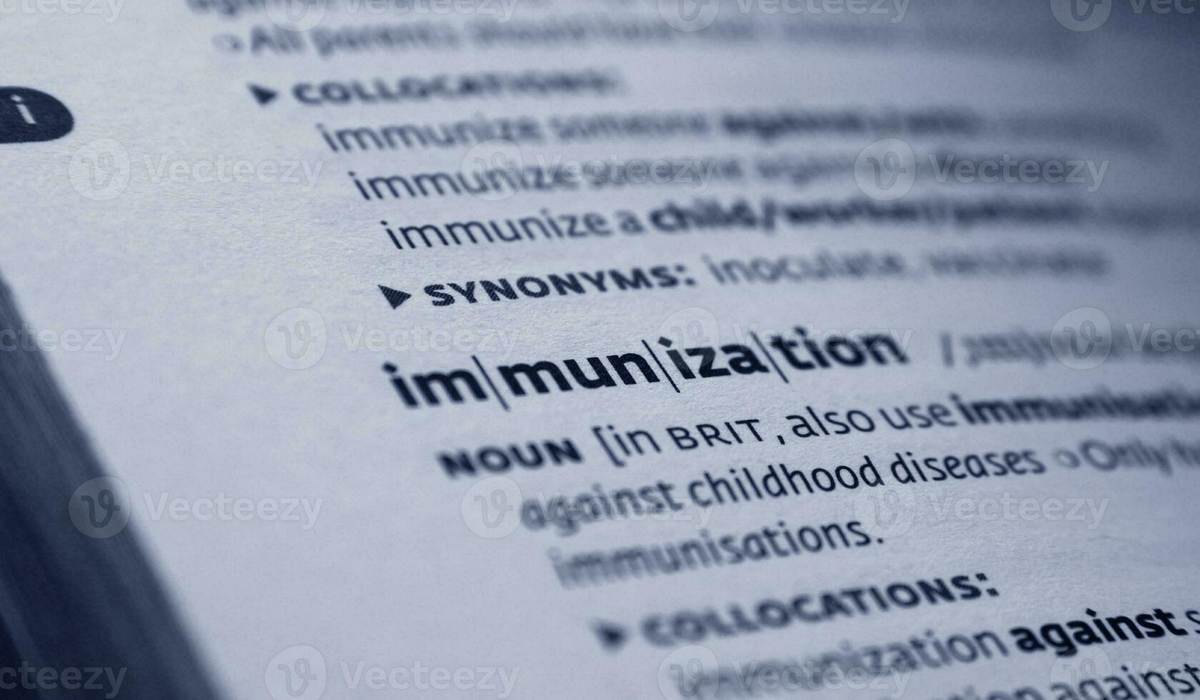immunizzazione parola nel dizionario foto