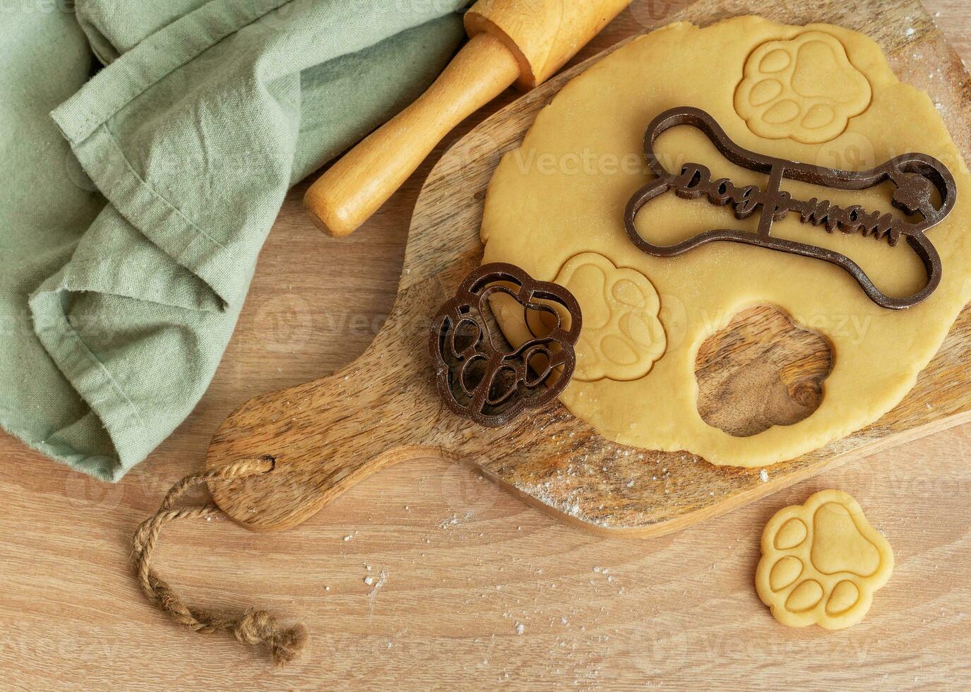 preparazione fatti in casa salutare cane tratta. foto