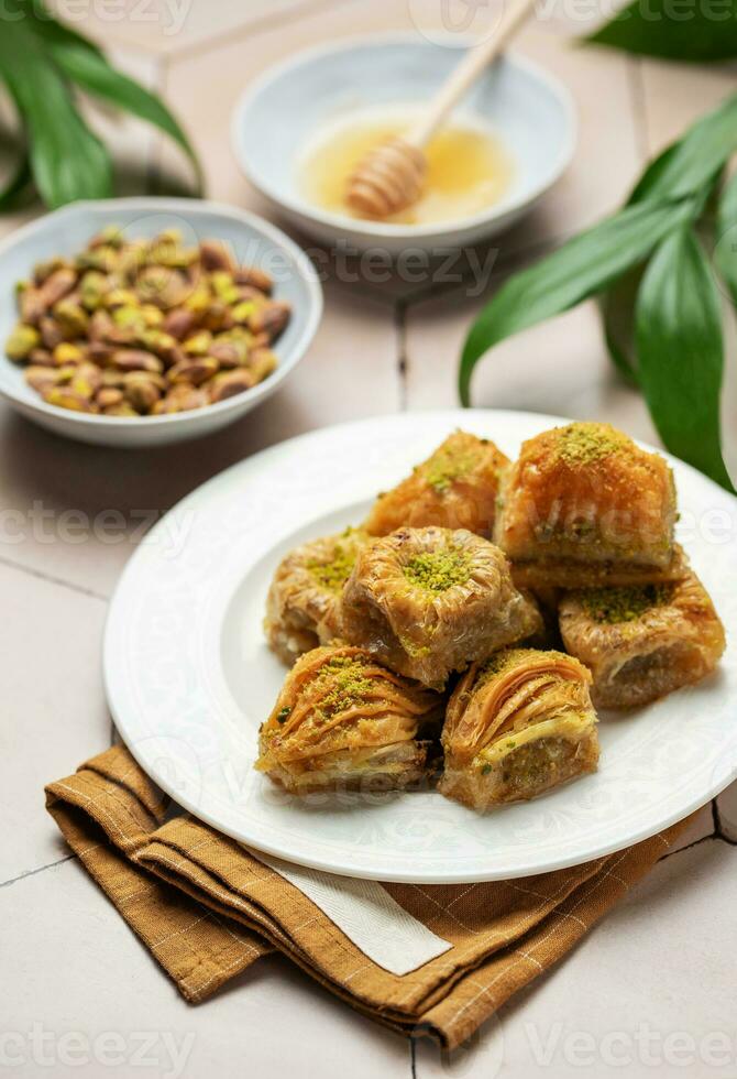 assortimento di Turco baklava dolce foto