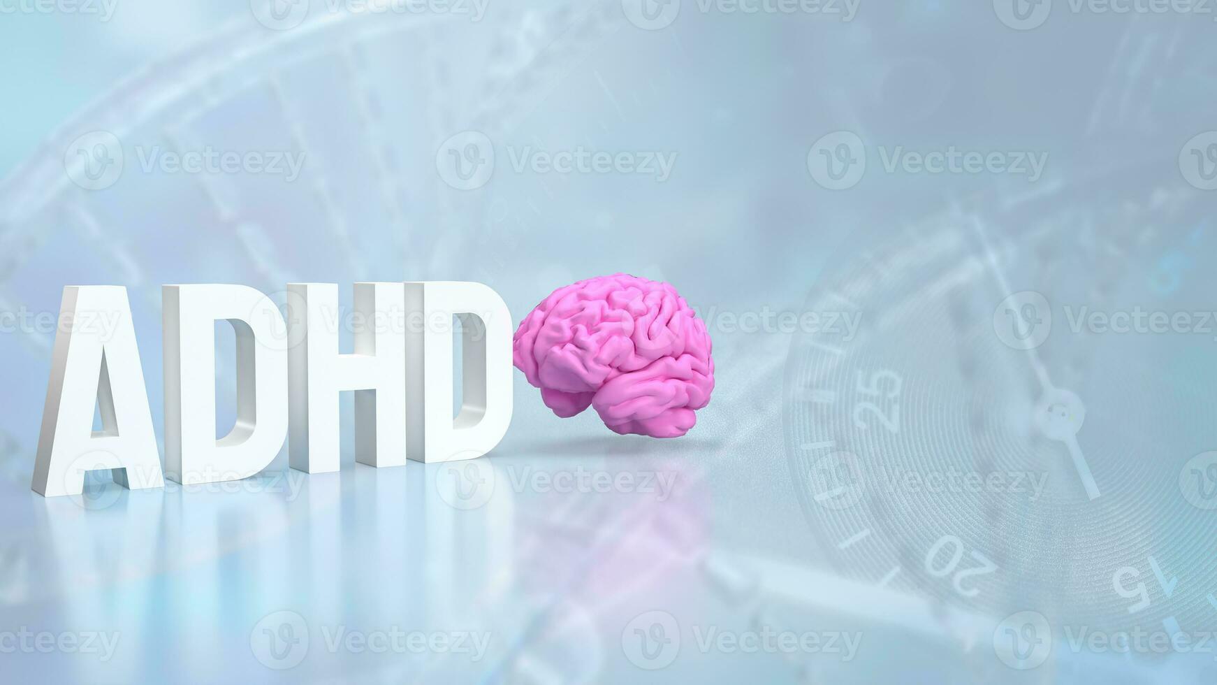 il adhd per medico o formazione scolastica concetto 3d resa. foto