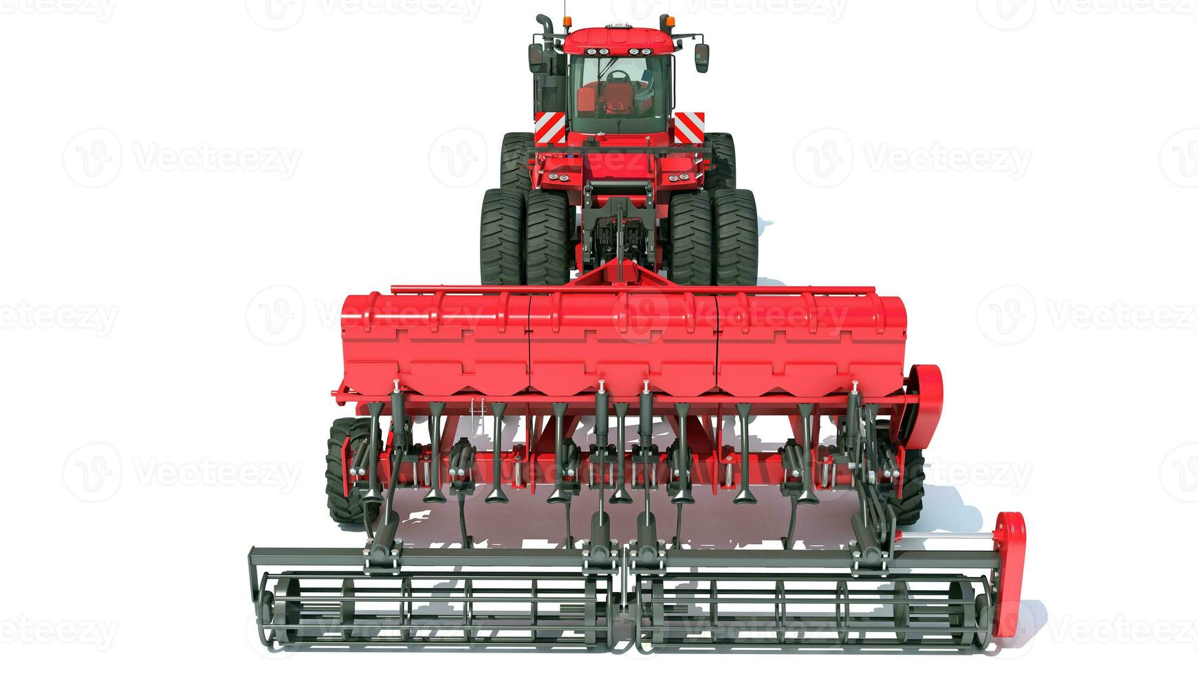 combinare mietitore azienda agricola attrezzatura 3d interpretazione su bianca sfondo foto