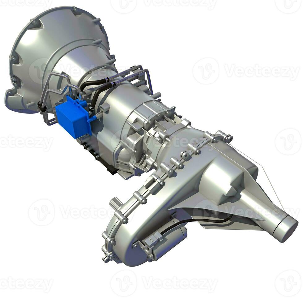 auto trasmissione 3d interpretazione trans su bianca sfondo foto