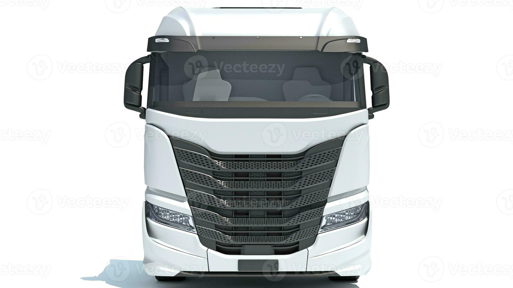 semi camion 3d interpretazione su bianca sfondo foto