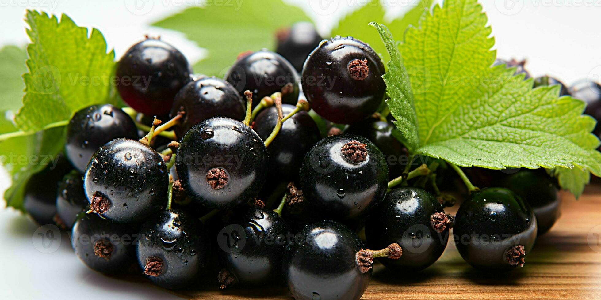 ai generato fresco nero ribes frutta. generativo ai foto