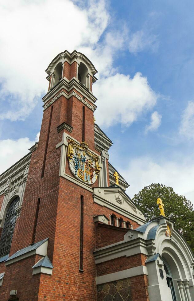 mir, bielorussia - 10.03.2023 -sparo di il Chiesa su mir castello complesso. religione foto