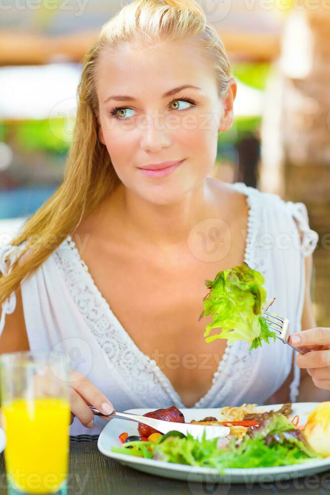 concetto di mangiare sano foto