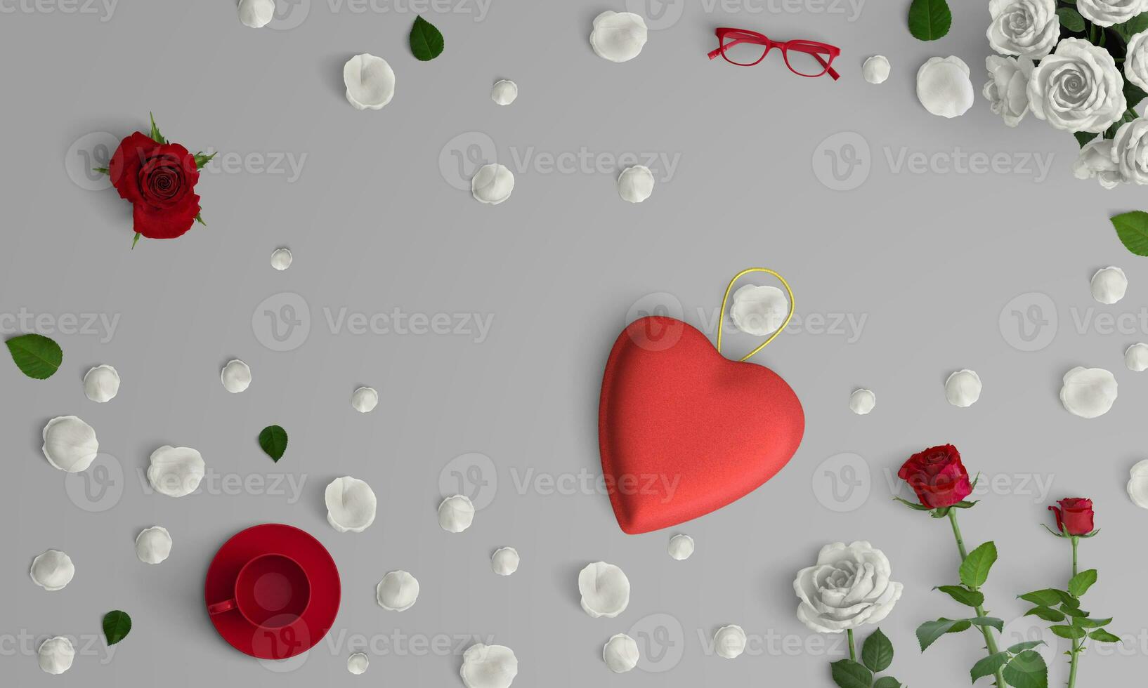 amore e San Valentino giorno speciale bandiera e sfondo grafi foto