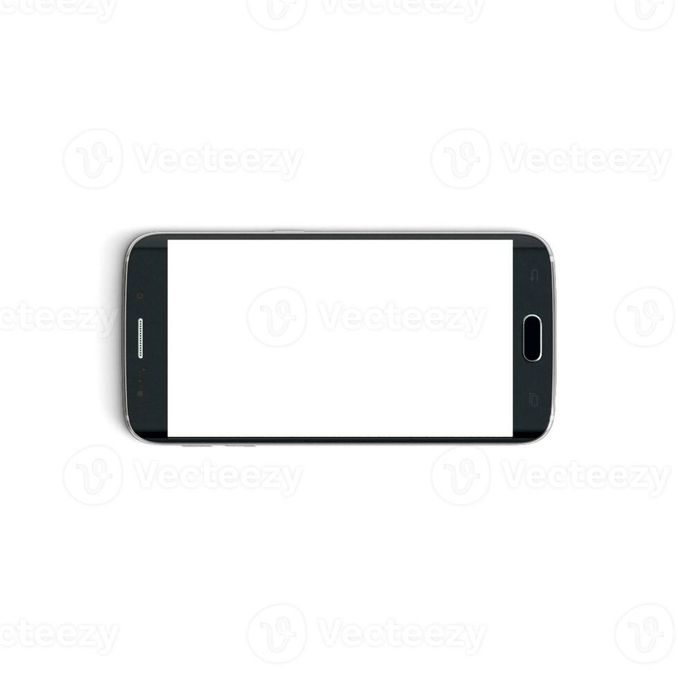 mobile Telefono - davanti - orizzontale - nero foto