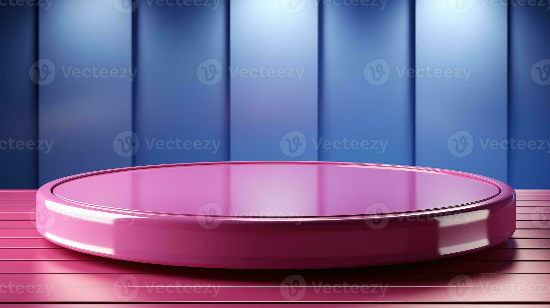 ai generato moderno elegante rosa podio per prodotti. foto