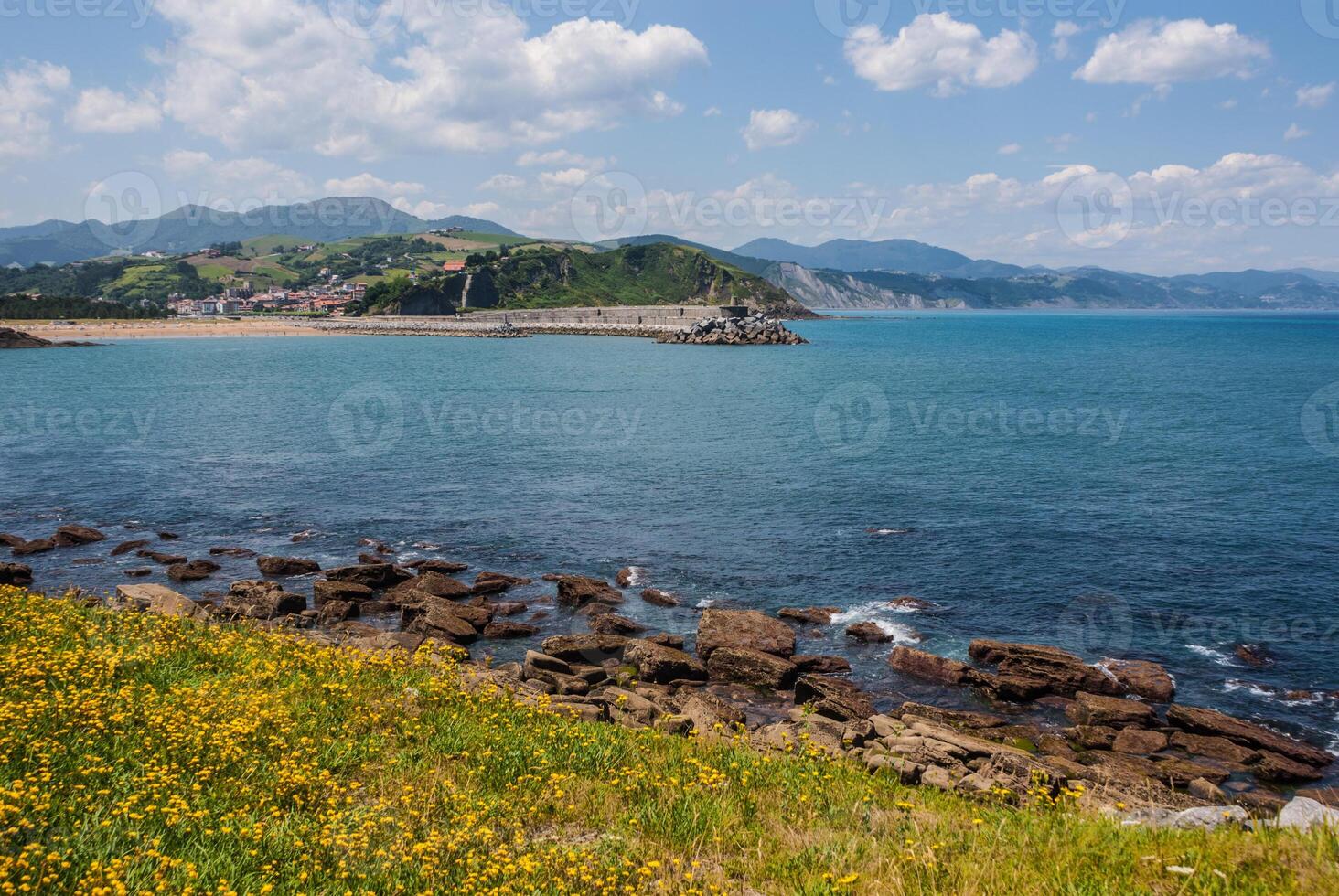 costa vasca nel il Getaria,Spagna,Europa foto