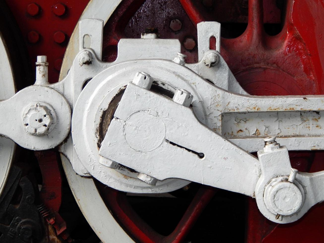 dettagli del trasporto ferroviario di locomotiva, vagone foto