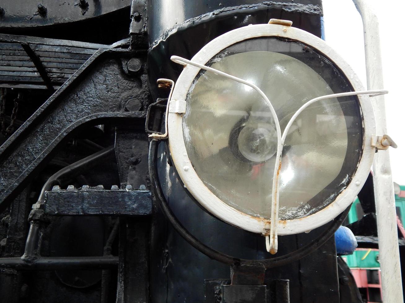 dettagli del trasporto ferroviario di locomotiva, vagone foto