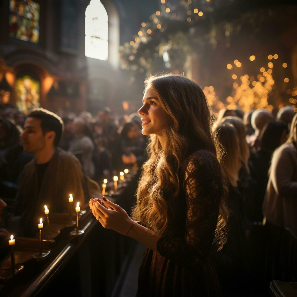 ai generato Natale allegro Natale stella Natale sfondo foto