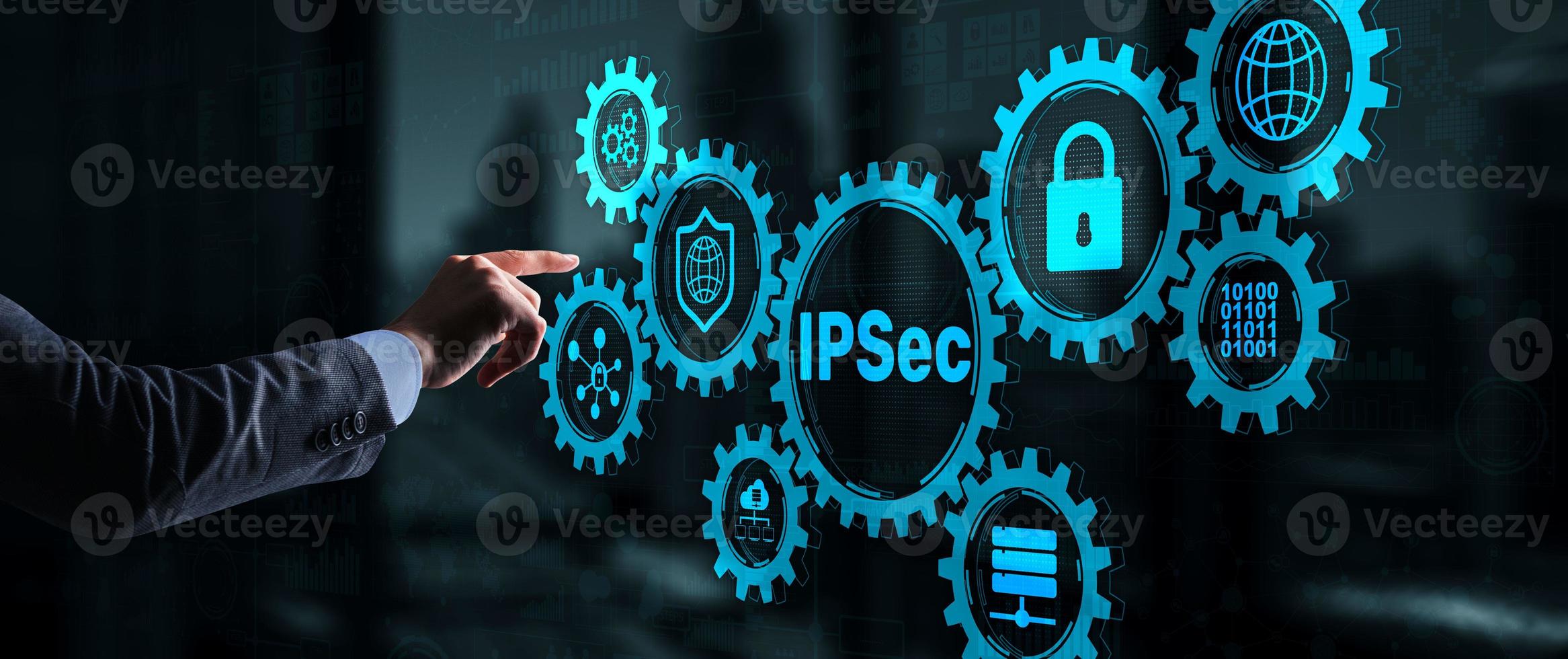 sicurezza dell'ip. protocolli di protezione dei dati. ipsec. concetto di rete internet e protezione foto