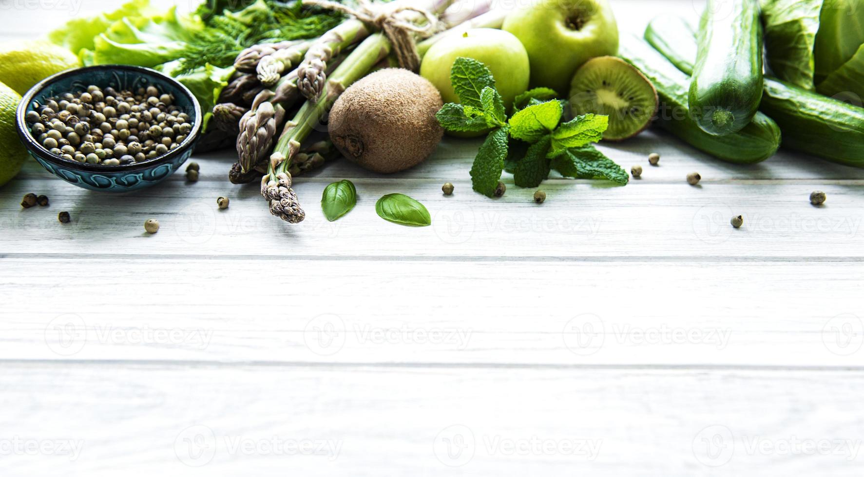 sfondo del concetto di cibo vegetariano sano foto