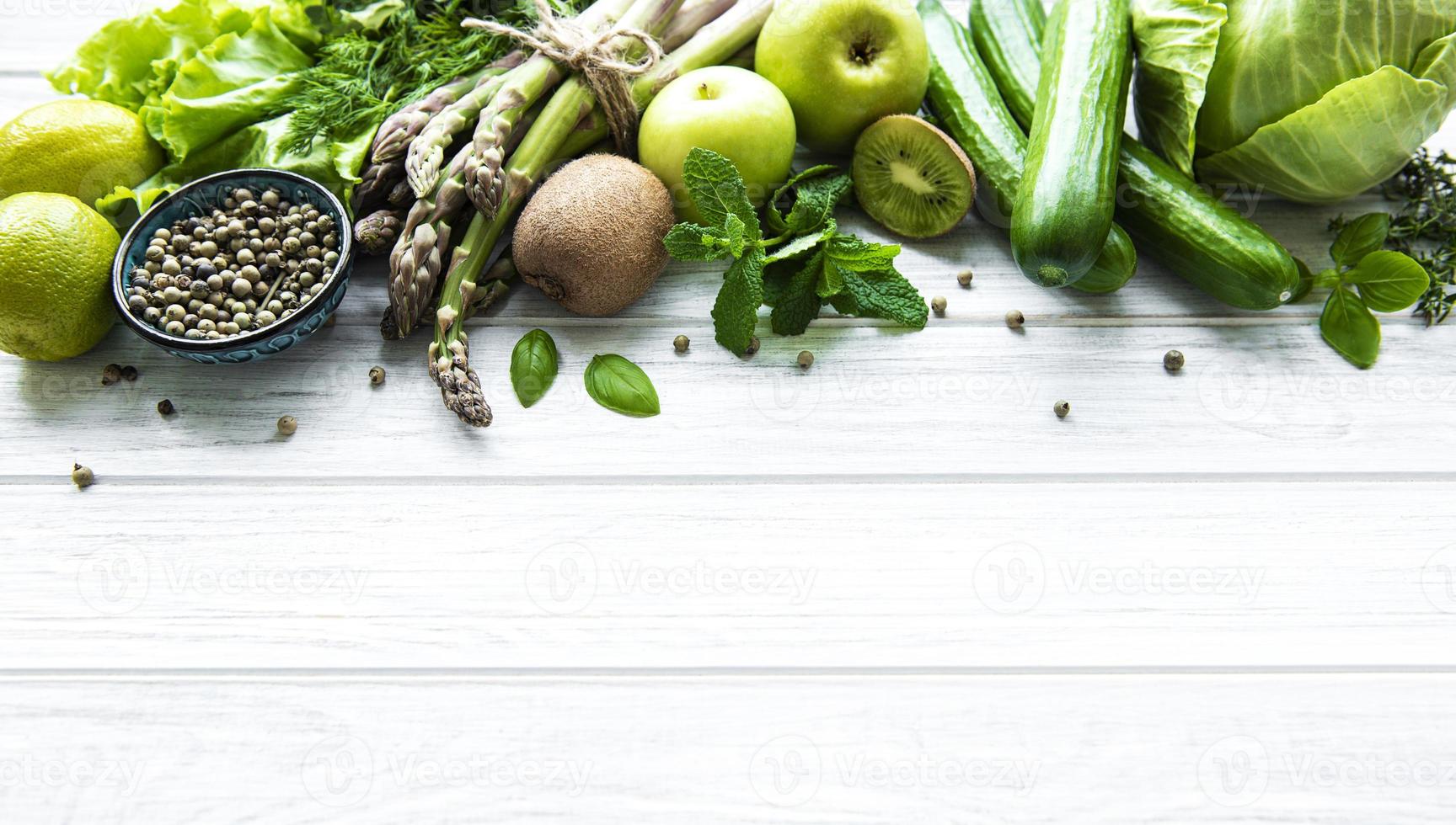 sfondo del concetto di cibo vegetariano sano foto