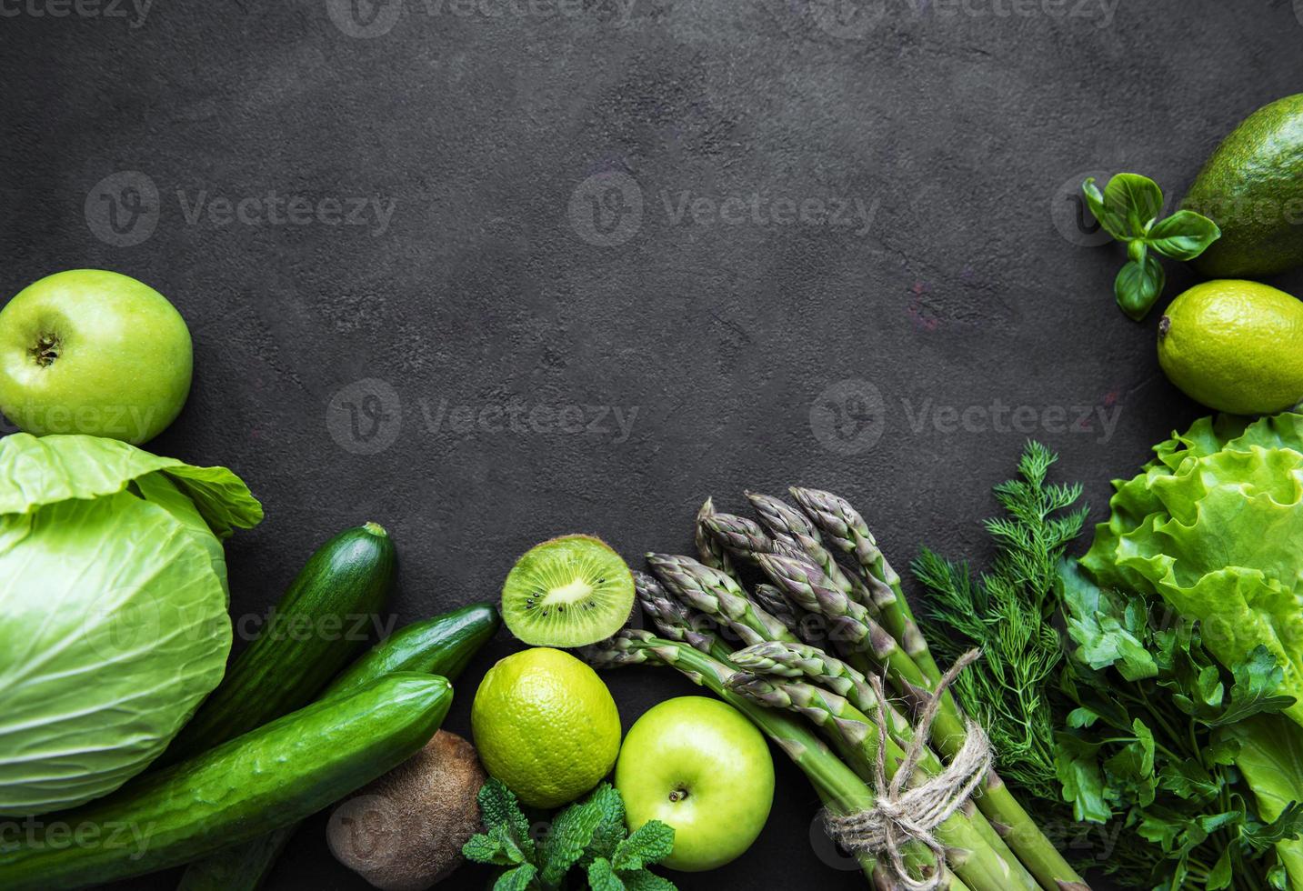 sfondo del concetto di cibo vegetariano sano foto