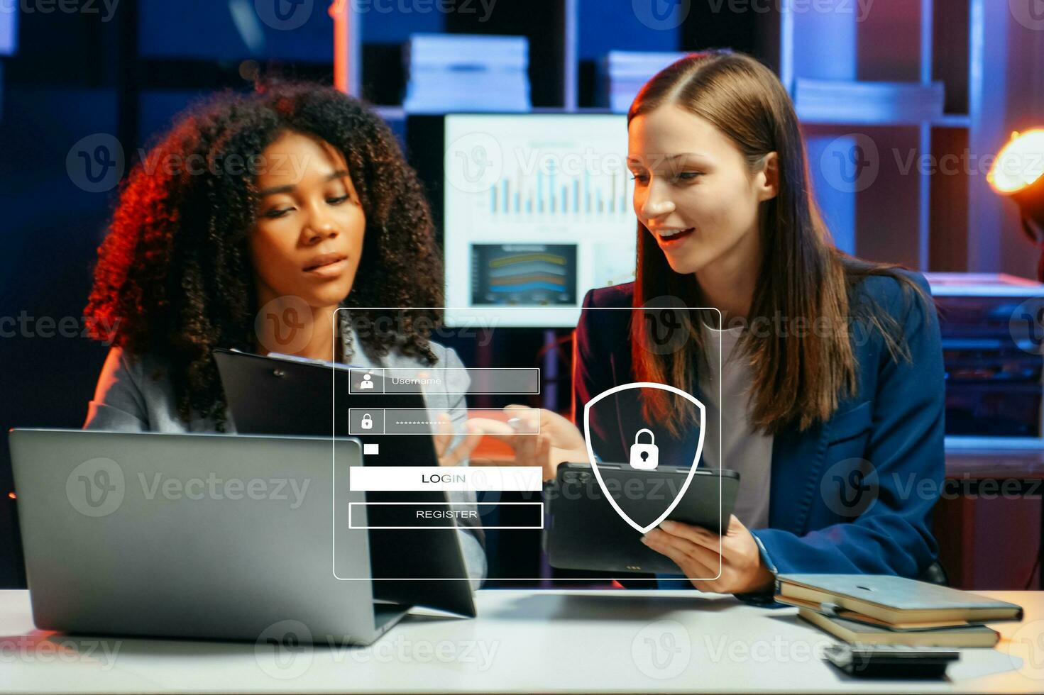 informatica sicurezza concetto, Accedere, utente, identificazione informazione sicurezza e crittografia, sicuro accesso per dell'utente personale informazione foto