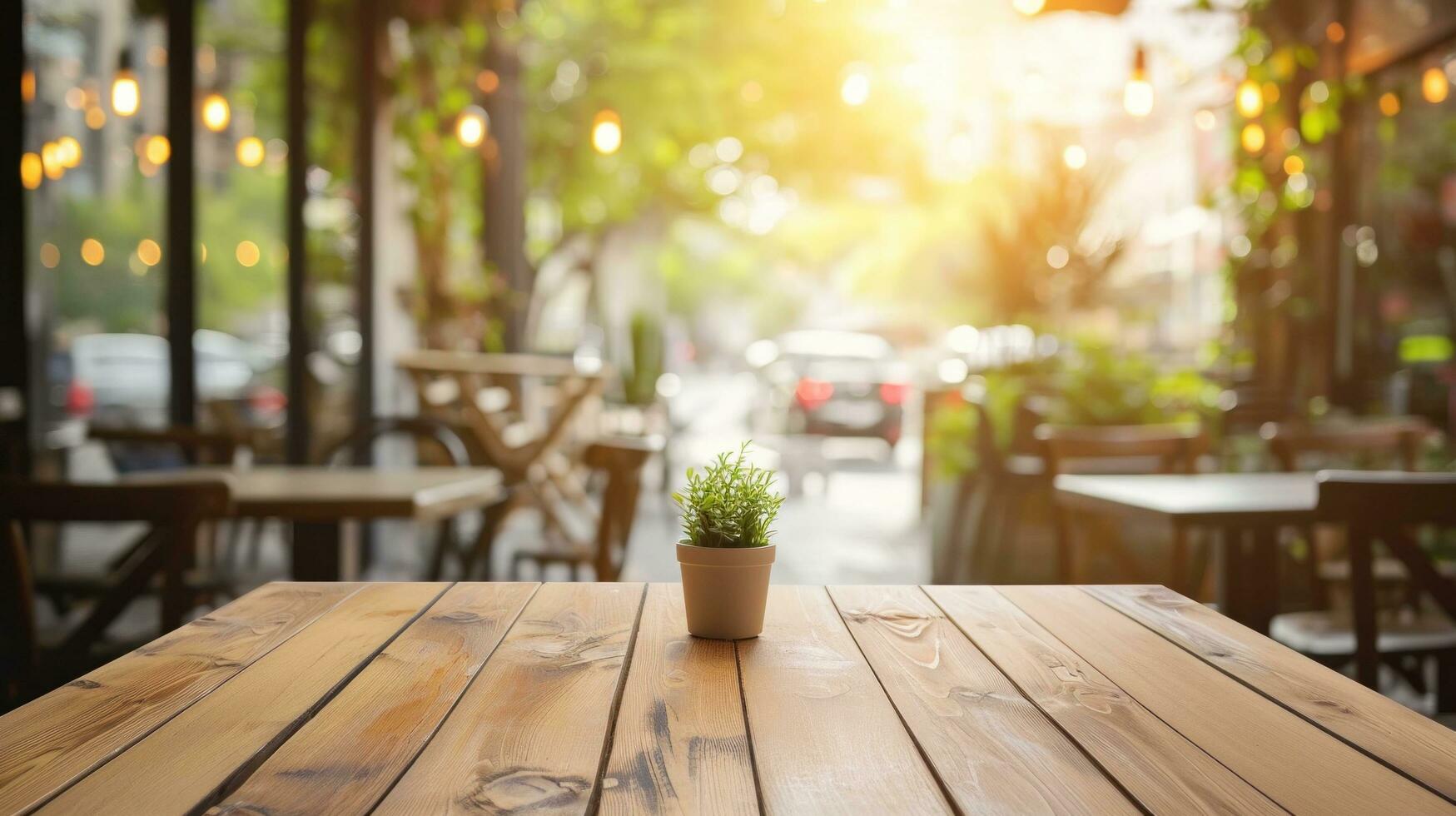 ai generato straat bar pubblicità sfondo con copia spazio foto