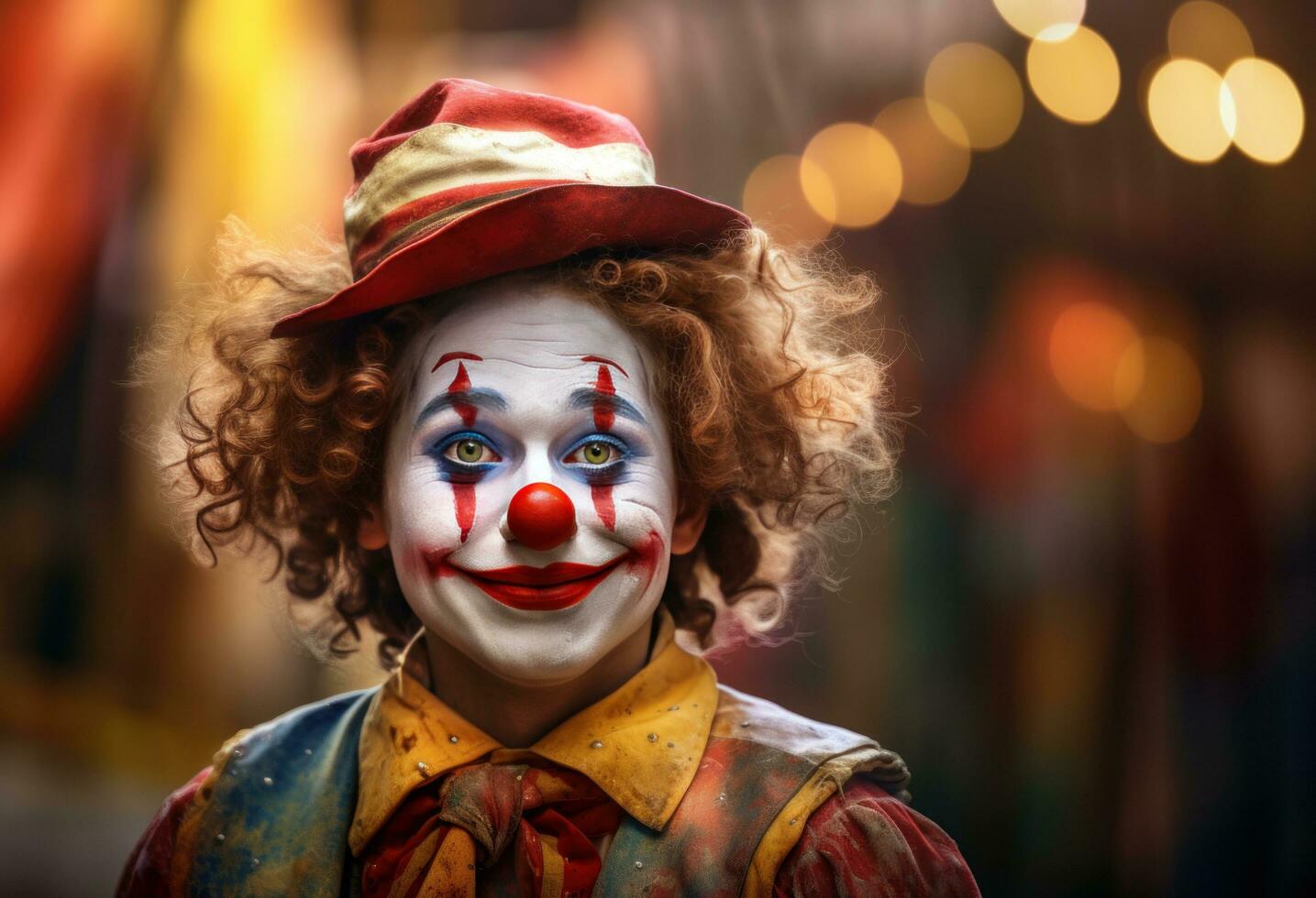 ai generato un Immagine di un' contento clown foto