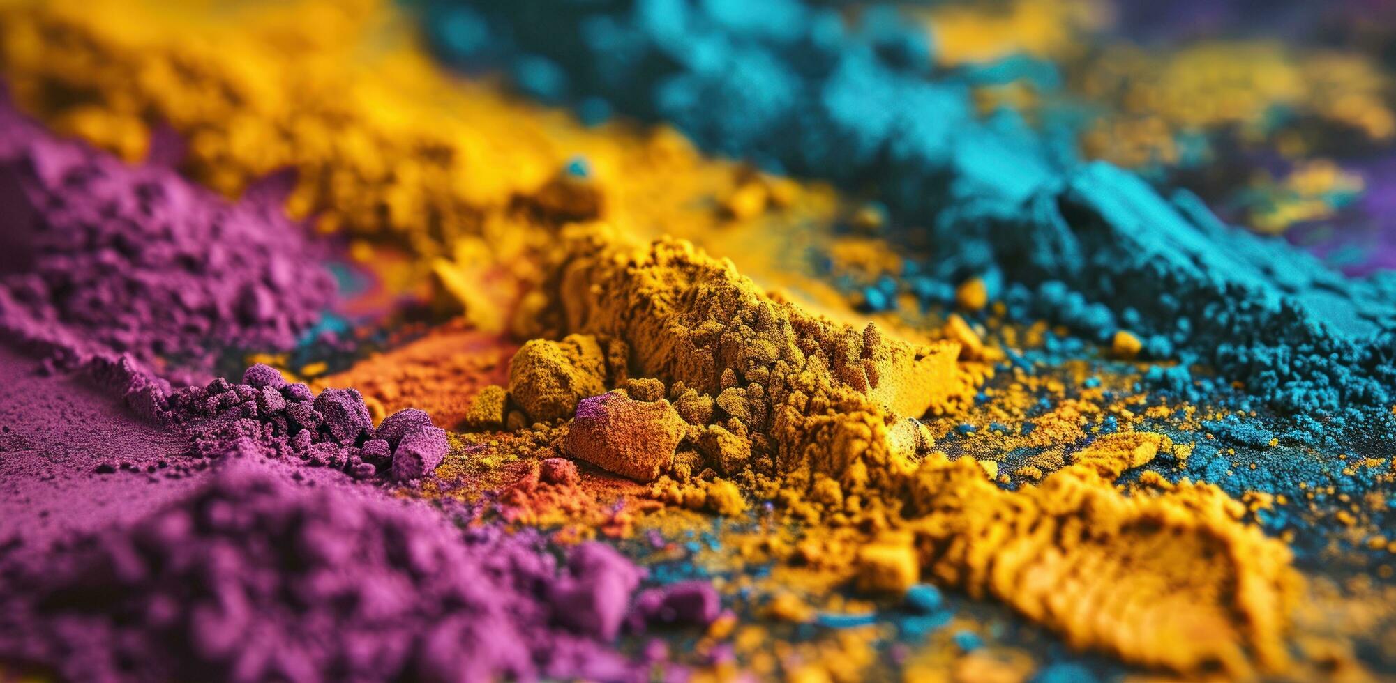ai generato diverso colorato polvere per vendita nel vario foto