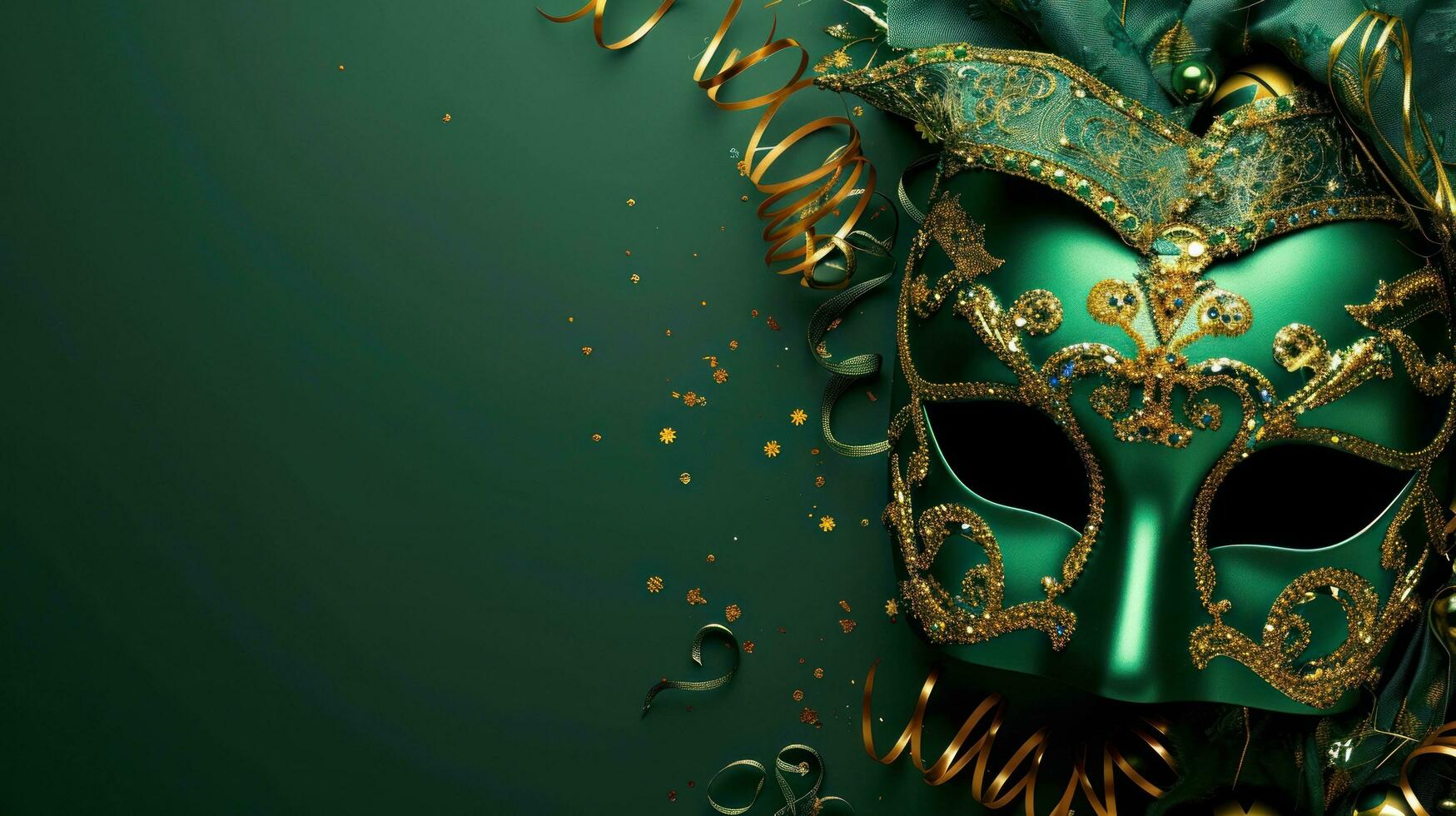 ai generato carnevale manifesto modello con grande copia spazio per testo foto