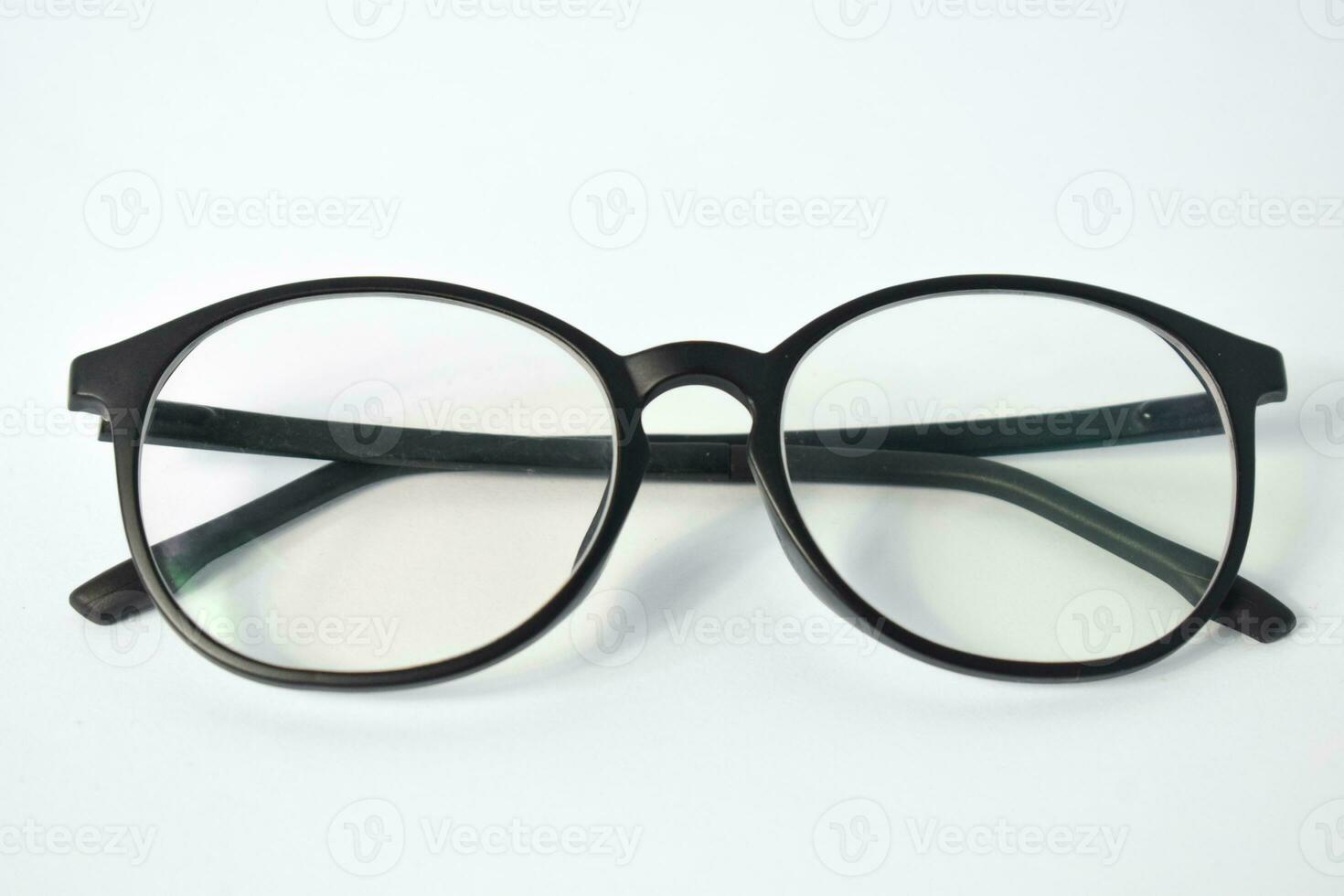 nero telaio occhiali unisex isolato su bianca sfondo foto