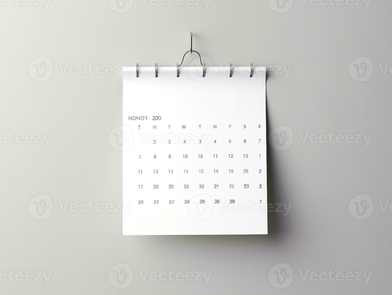 ai generato elegante parete calendario modello per casa e ufficio - ai generato foto