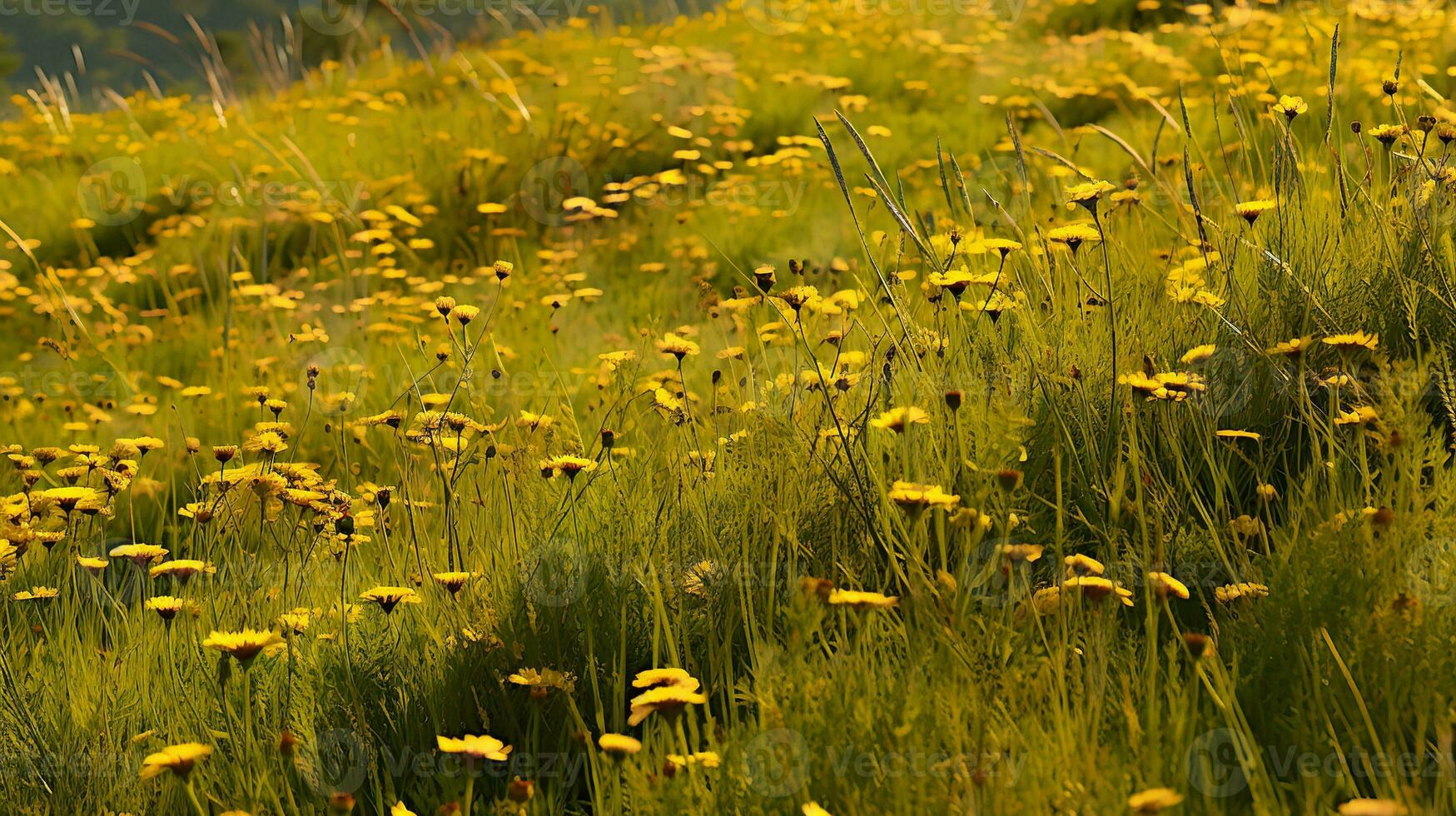 ai generato costiero estate Fiore di campo stravaganza - ai generato foto