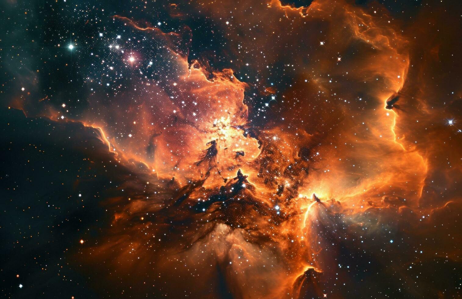 ai generato nebulosa nel spazio con stelle, foto