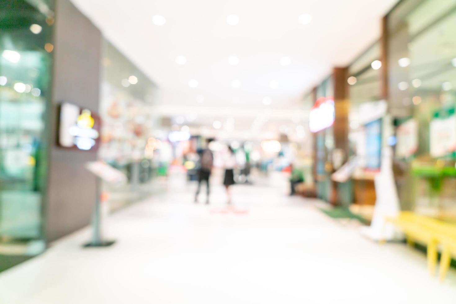 negozio di sfocatura astratta e negozio al dettaglio nel centro commerciale per lo sfondo foto