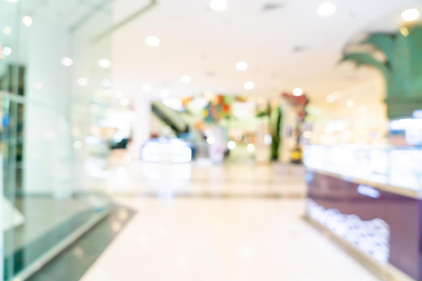 negozio di sfocatura astratta e negozio al dettaglio nel centro commerciale per lo sfondo foto