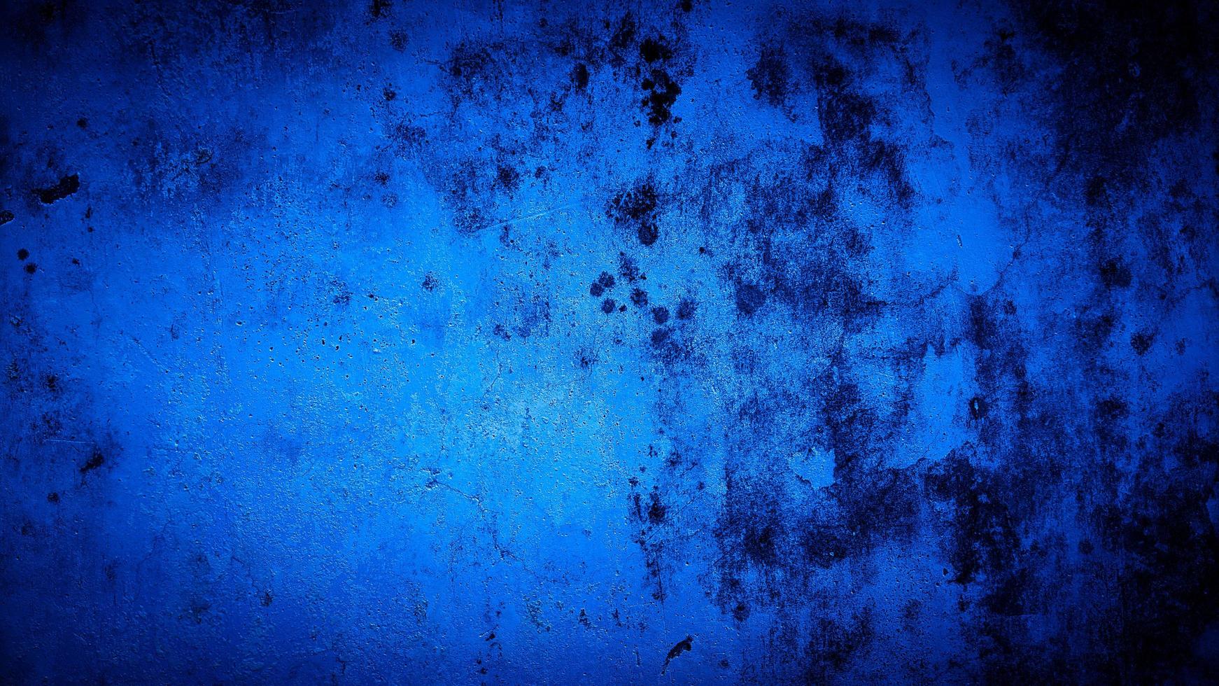 sfondo grunge di colore blu della parete foto