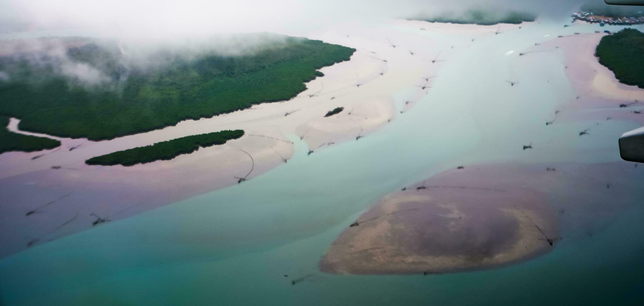 aereo Visualizza di il fiume nel il Riau isole foto