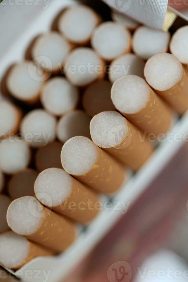 numero di sigarette isolato tabacco Pericolo vicino su smettere fumo cessazione sigaretta cattivo abitudine nicotina drogato grande dimensione alto qualità immediato stampe foto