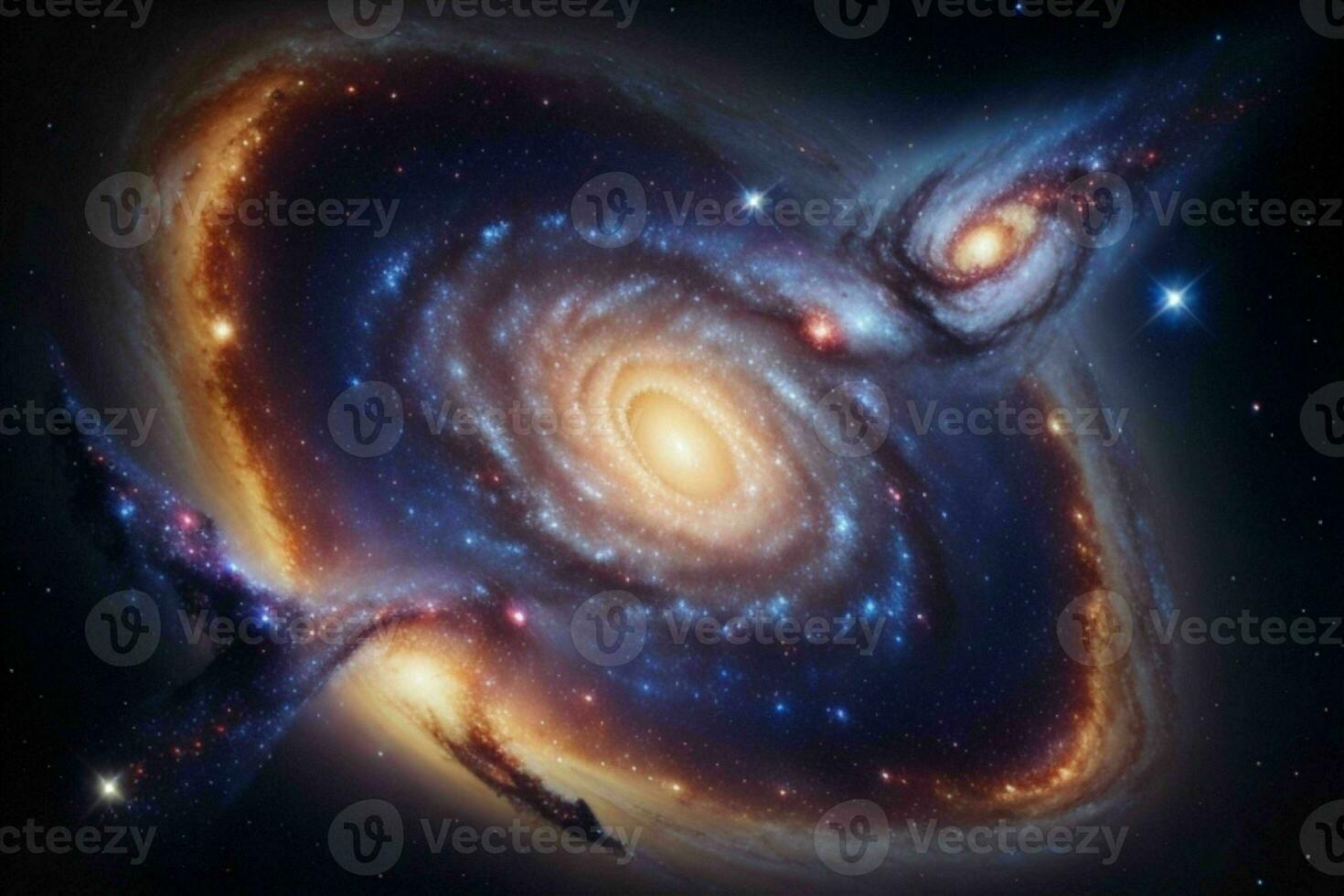 ai generato universo con stelle e galassie sfondo. professionista foto