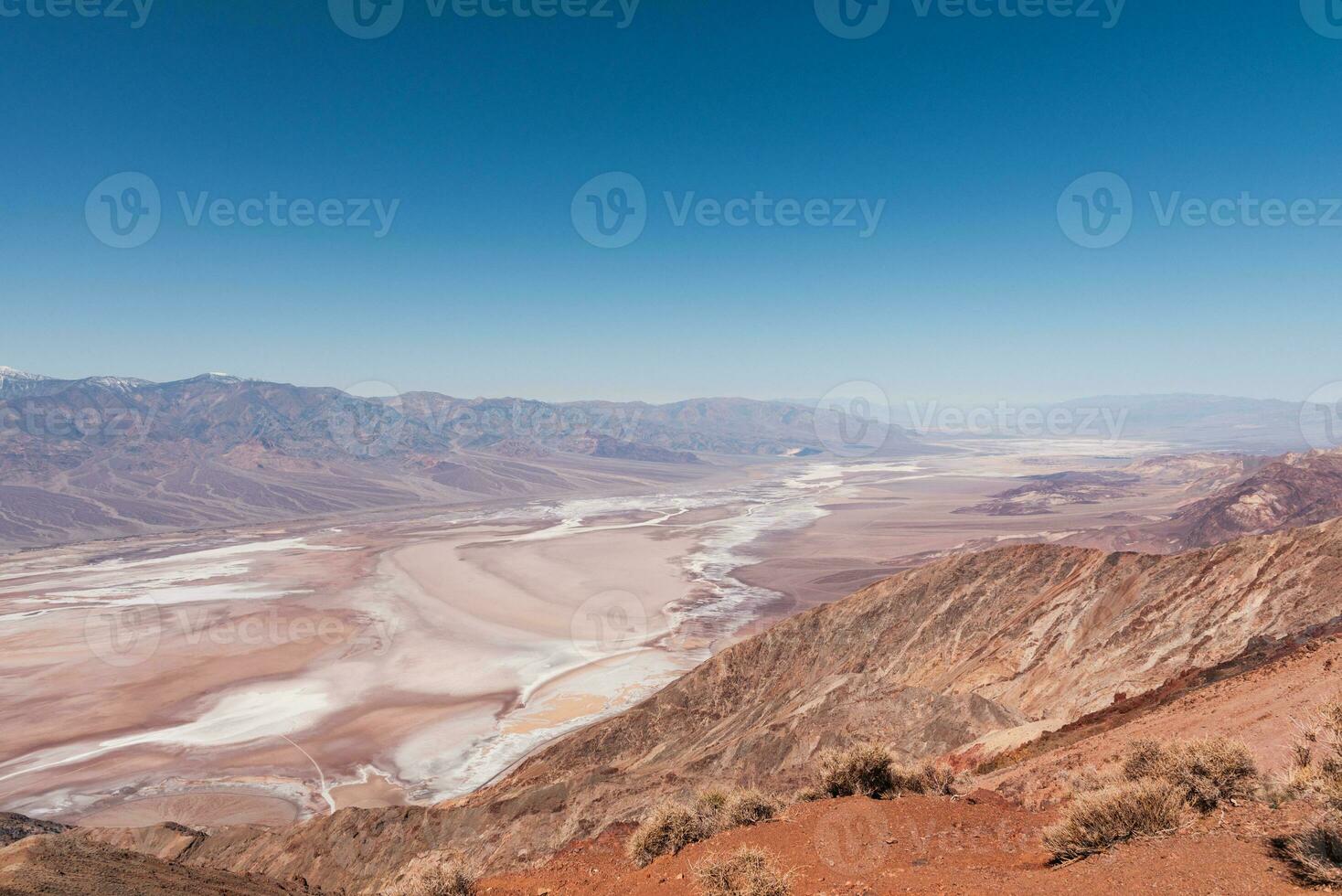 aereo Visualizza di un' deserto lago nel Morte valle foto