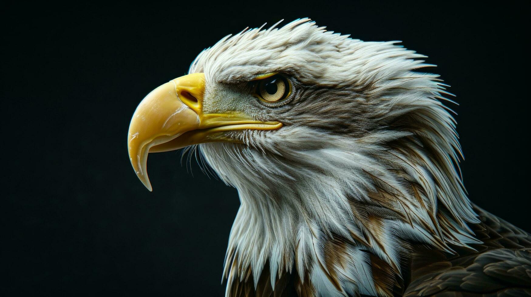 ai generato un aquila può In piedi nel il bandiera foto