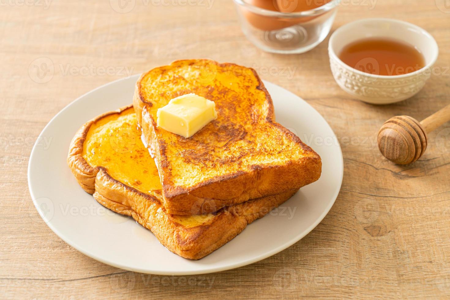 french toast con burro e miele foto