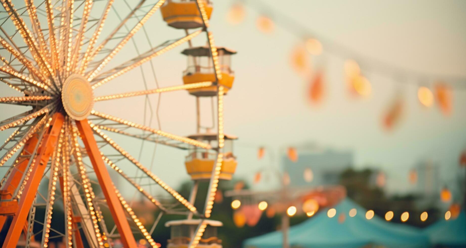 ai generato un' molto grande Ferris ruota è visto foto